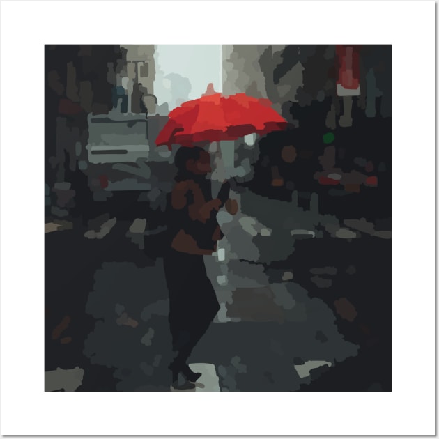 Rain in the city l Wall Art by Artprintzilla